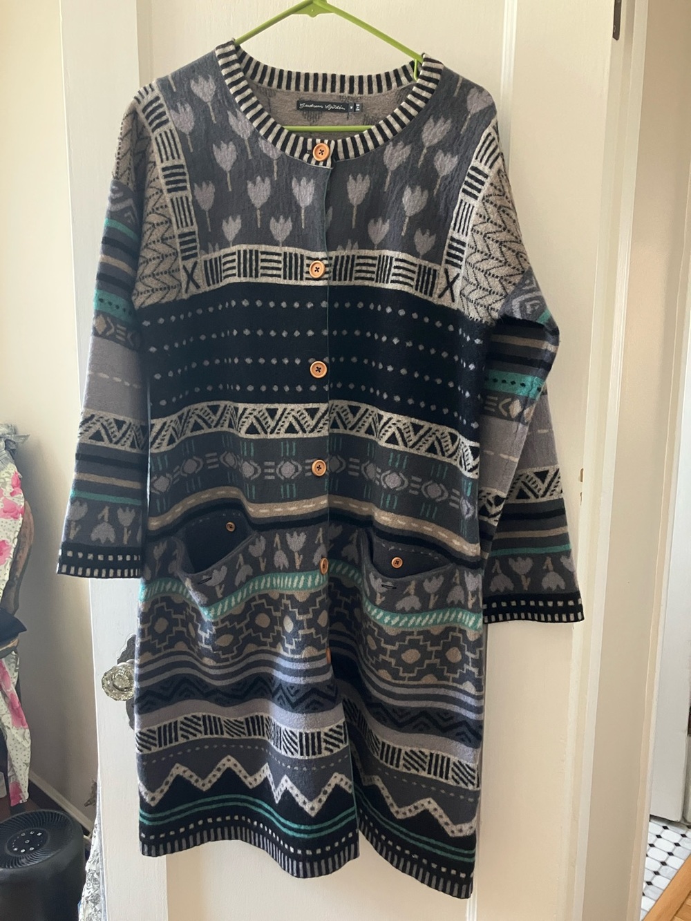 Gundrun Sjoden wool blanket sweater coat
